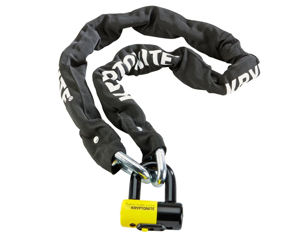 Kryptonite New York Legend Chain 1515 & New York Disc Lock (Black/Yellow) (150cm/4.9')